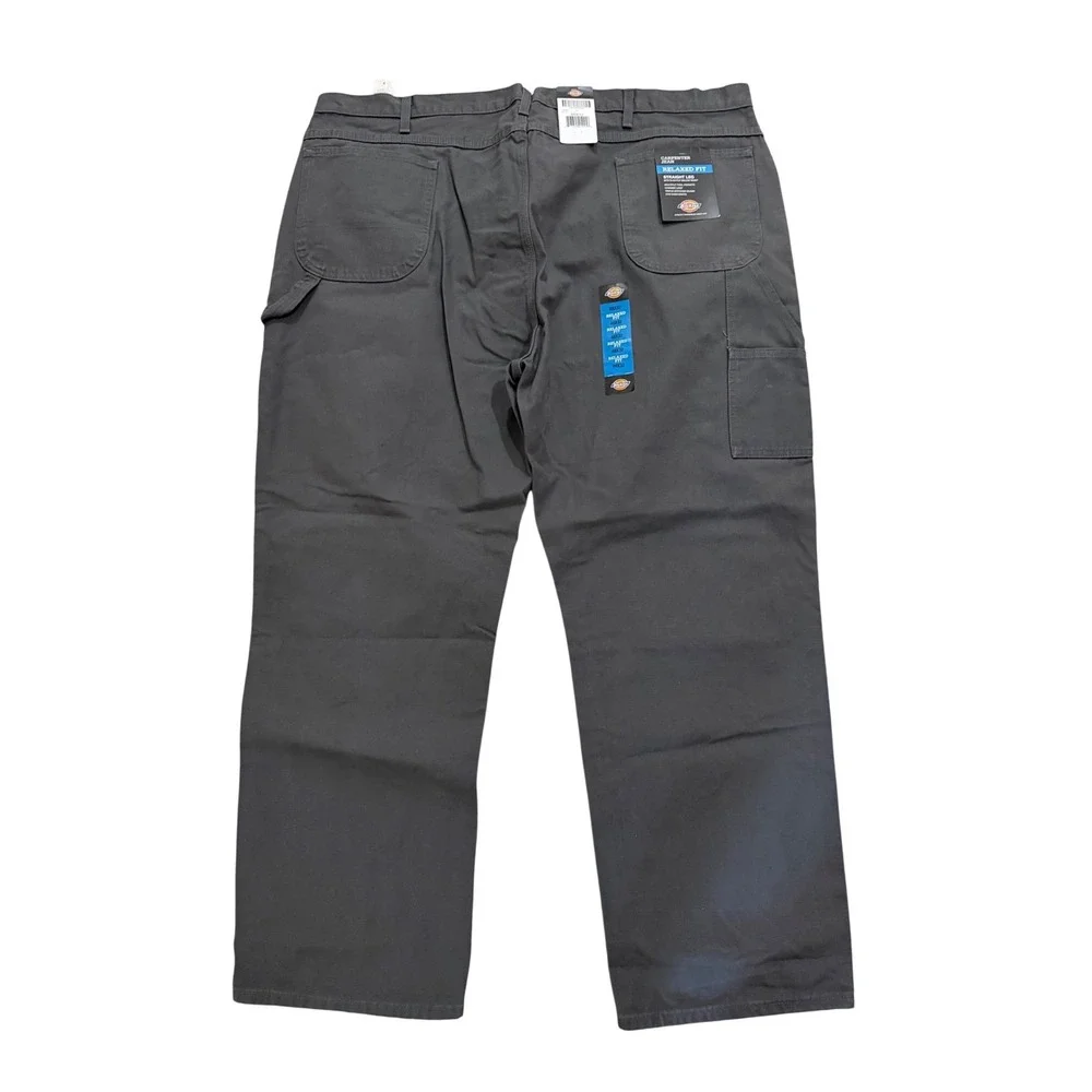 Dickies Carpenter Jeans Mens 48x32 Gray NWT Relaxed Fit Duck Work Pants 1939RSL